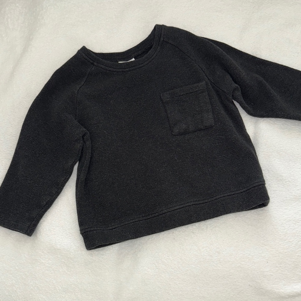 Black Long Sleeve Shirt with Pocket